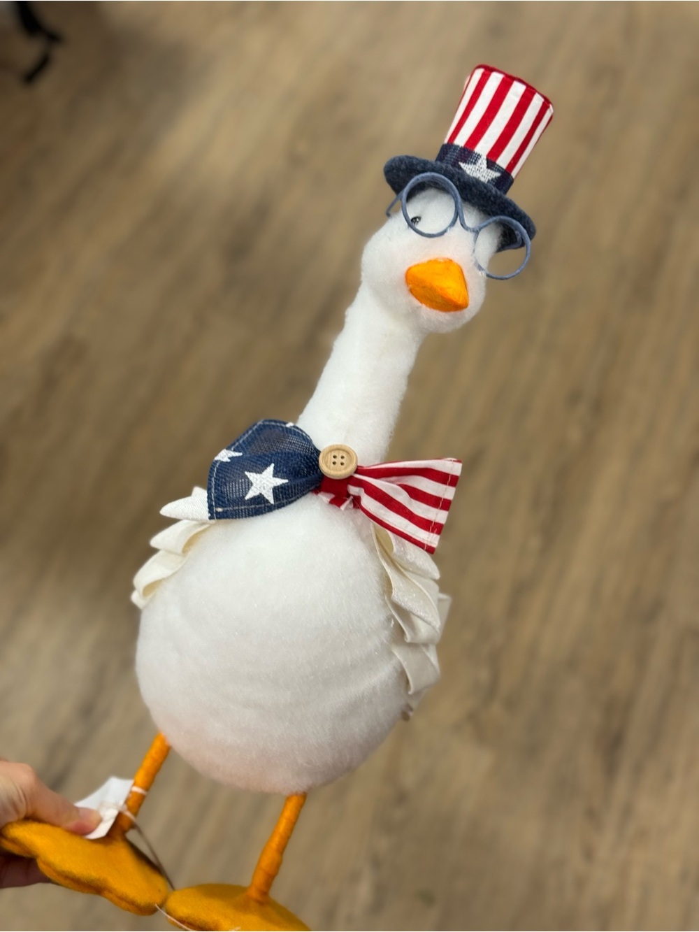 Patriotic Goose with Stars & Stripes Hat